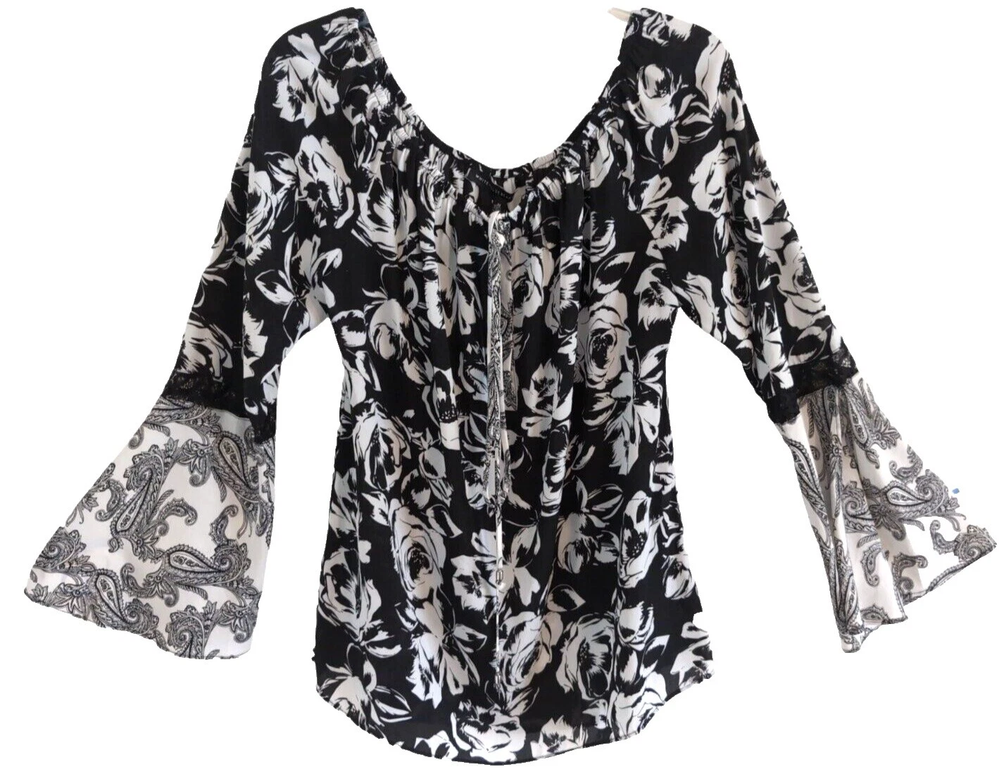 White House Black Market Mujer Paisley Poliéster Tops para mujer