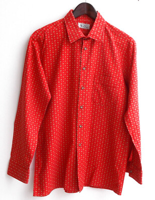 Men's costume shirt red patterned approx. size 39/40 by GG costumes