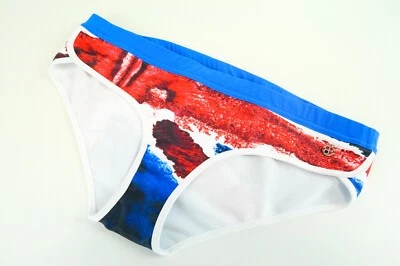 SWEATY BETTY Édition Limitée Femme Bas De Bikini L Bleu Angleterre Stretch - Photo 1/4