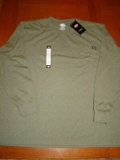 New Dickies Work Wear T-shirt - LS Sz 3XL - NWT - Green - Heavyweight Tee