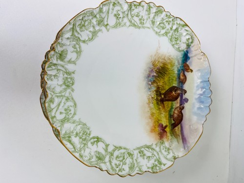 Beautiful Set Of 6 Antique French Limoges Game Bird Plates - Picture 4 of 10