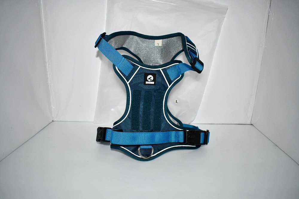 Dog Harness for Medium Dogs No Pull; Reflective Dog Vest Harness in Blue LARGE N