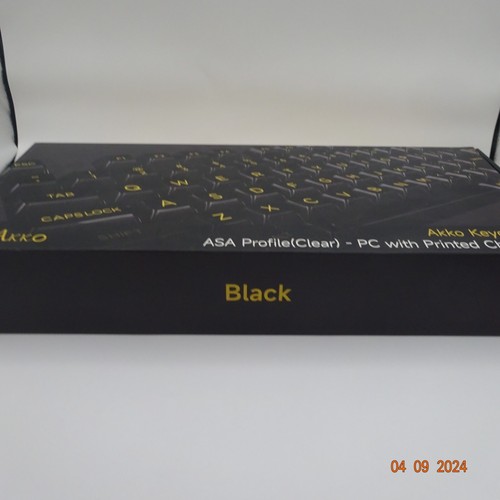 Akko Clear Keycap Set Black Transparent 155-Key ASA Profile Brand New - Picture 2 of 2