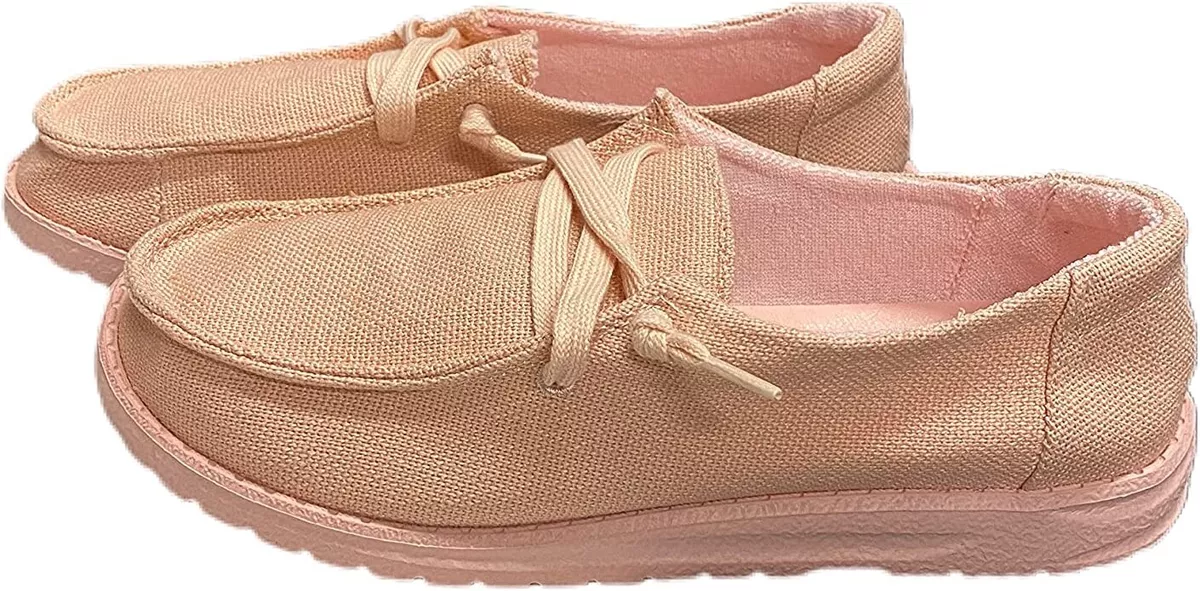 Blush pink slip on shoes clearance
