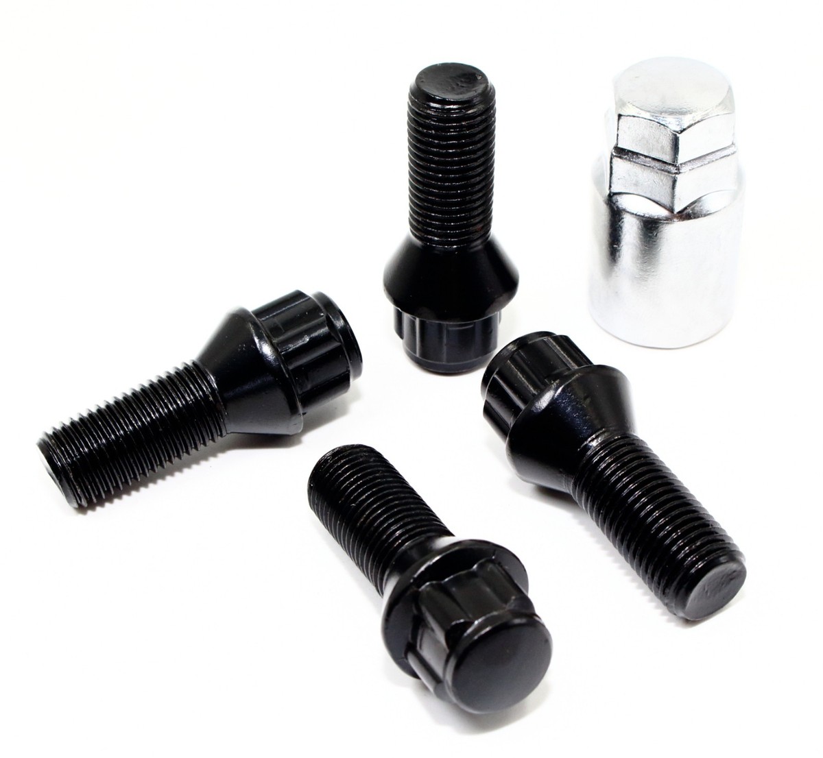 専用008 20 12x1.25 Black Acorn Lug Nuts for Subaru BRZ WRX STI