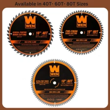 10" Carbide Tipped Saw Blade for Wood Cutting Miter Table Saws 40T 60T 80T