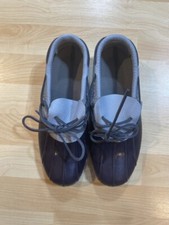 LL Bean Duck Boots Low Top Blue Excellent Womens 7 Made in USA Waterproof