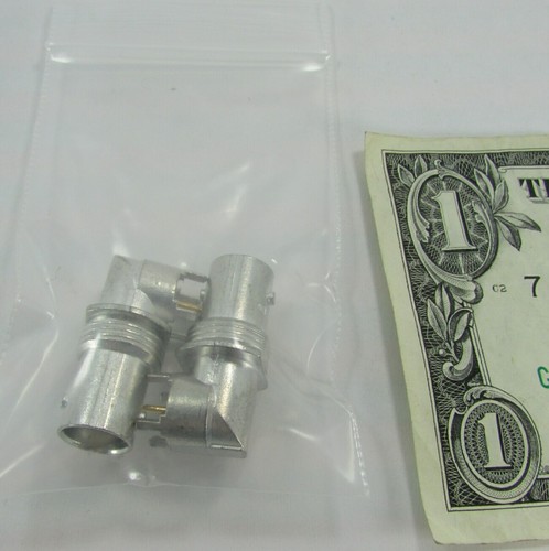 2 Tyco Amp BNC Connector Jacks, Female Socket 50 Ohm PCB Mount, Thru Hole Angle - Picture 8 of 12