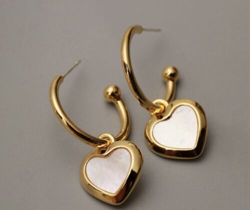 Heart Shape Earrings Perfect Holiday Gift Lady Valentines Christmas