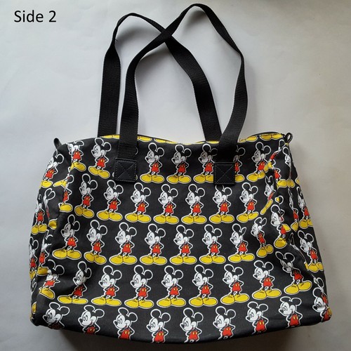 Vtg 1990s Disney Mickey Unlimited Mickey Mouse 17" Black Zip-Up Tote Bag / Purse - Picture 4 of 11