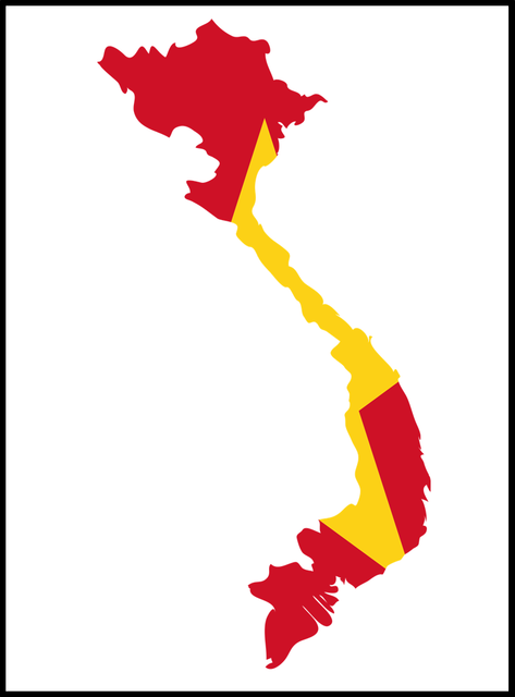 Novelty Vietnam Vietnamese Flag Country National 2 Sided Photo