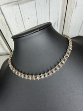 Beaded Choker Necklace Dainty Gold Chain Holographic Bead Y2K Goth