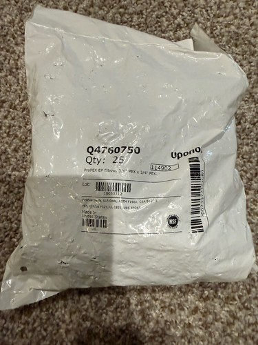 Uponor Q4760750 ProPEX EP 90 Degree Elbow 3/4" X 3/4" PEX, 25 PACK NEW