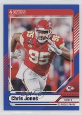 2024 Panini Donruss Blue Press Proof Chris Jones #69 19b1