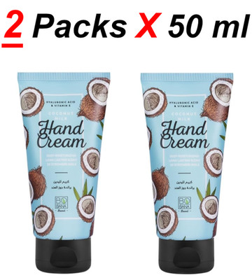 Bobana Deep Moisturizing Hand Cream With Coconut Milk, Vitamin E 2 Pack X 50ml