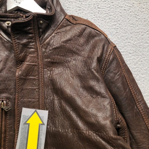 Marc New York Andrew Marc Leather Quilted Lined Jacket Small S Long Sleeve Brown - Picture 8 of 19