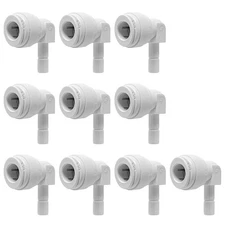 Metpure 3/8" OD Quick Connect x 1/4" OD Stem Elbow - RO System Parts (10 Pack)