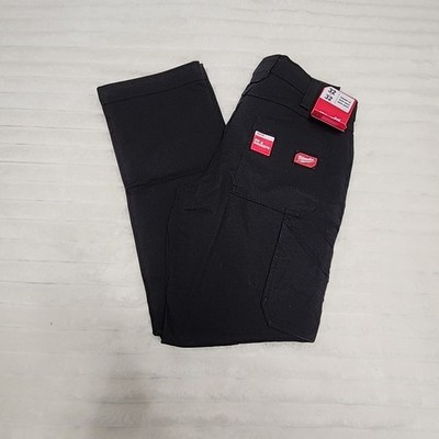 Milwaukee Men's Work Pants Straight Fit Sz 32x32 Black 7 Pocket Design NWT 