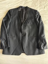 Ryan Seacrest Distinction Black Tuxedo Jacket 100 Wool 46R Style 01