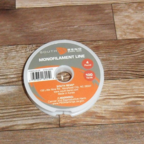 South Bend Small Diameter 4 Pound Test Monofilament Fishing 