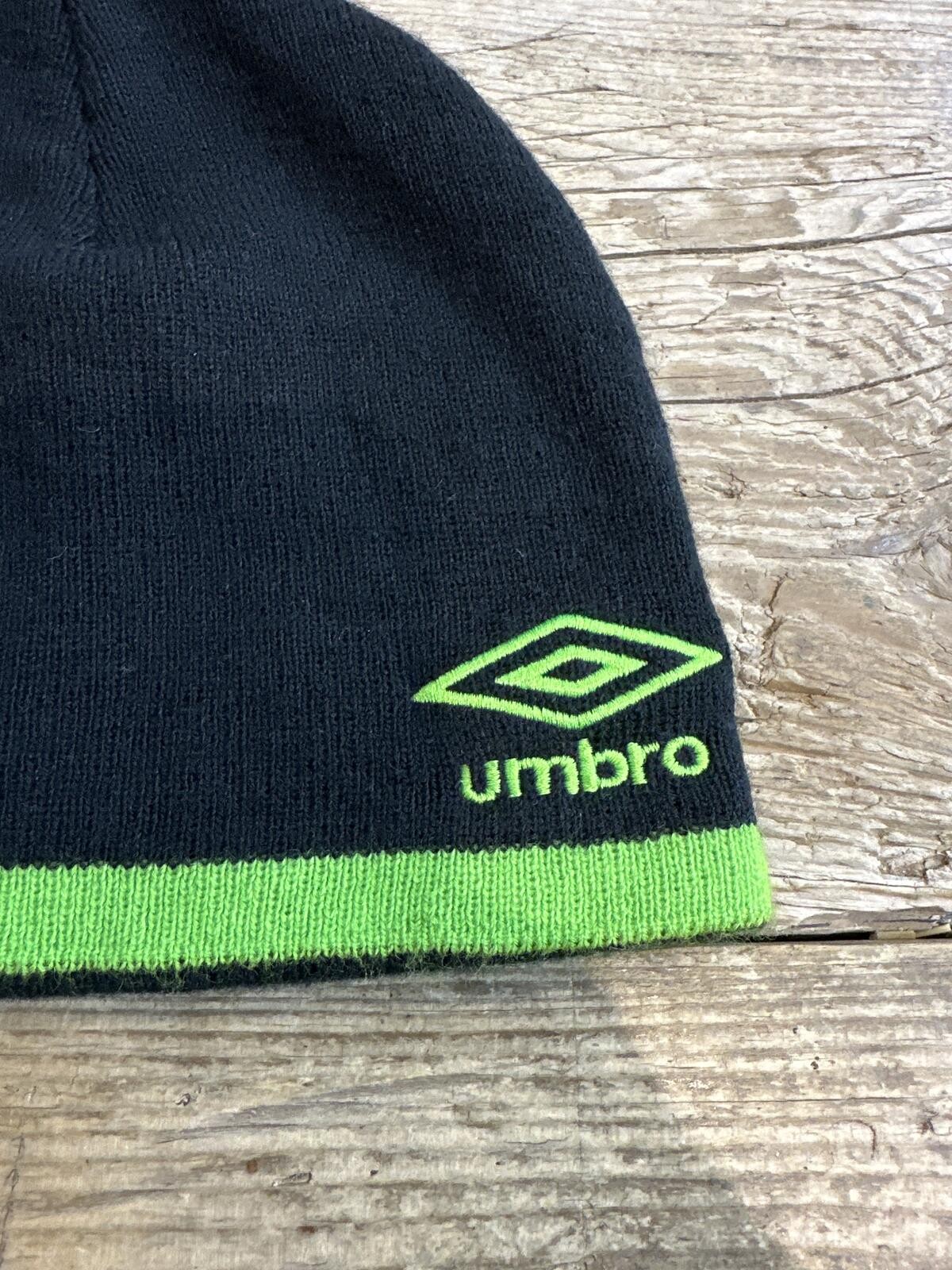 Umbro Black and Green Beanie Hat One Size Fits All image 3
