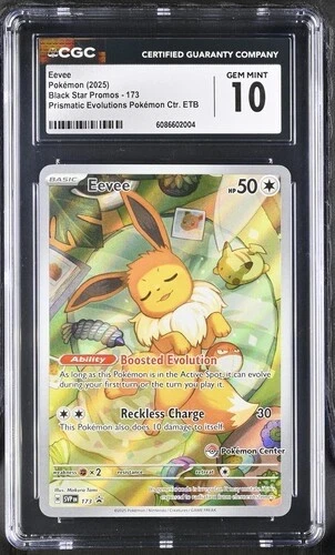 Pokemon Center Stamp Promo Eevee Prismatic Evolutions ETB SVP EN 173 CGC 10 GM