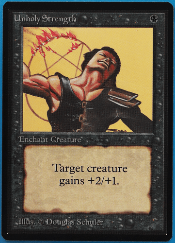 Unholy Strength Beta MINT Black Common MAGIC MTG CARD (ID# 496211) ABUGames - Picture 1 of 2