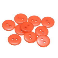 10pcs Sewing Button 12.5mm 2 Holes Resin Round Craft Buttons Orange