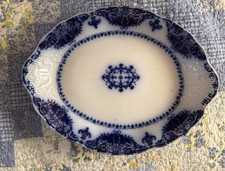 Antique England Flow Blue Platter