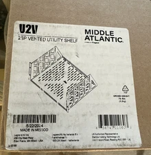 Middle Atlantic U2V 2SP Vented Steel Utility Rack Shelf With Screws-Open Box