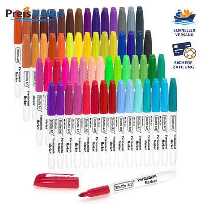 Shuttle Art Permanentmarker Set 60 Farben Feine Wasserfest