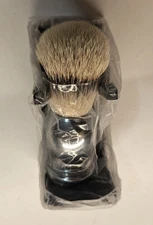 Silver Handle Shaving Brush from Parker Safety Razor (Open - Box / New)