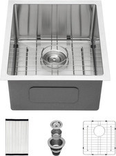 15" Stainless Steel Undermount Bar Sink - 16 Gauge Deep Single Bowl