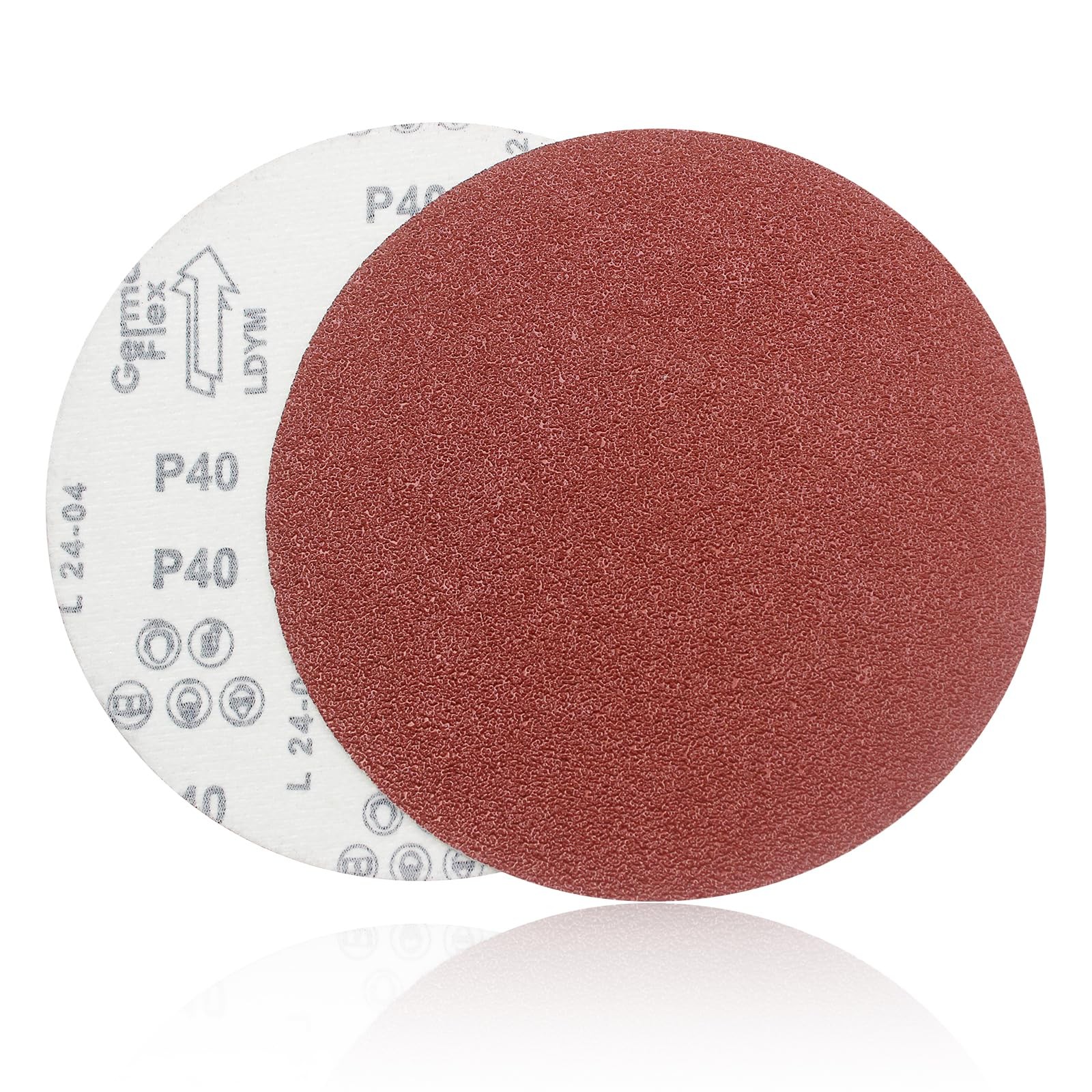 Disque abrasif 180 mm ponçage bois et métal, assortiment 30 pièces patins grain 24 40 80 120 180 240
