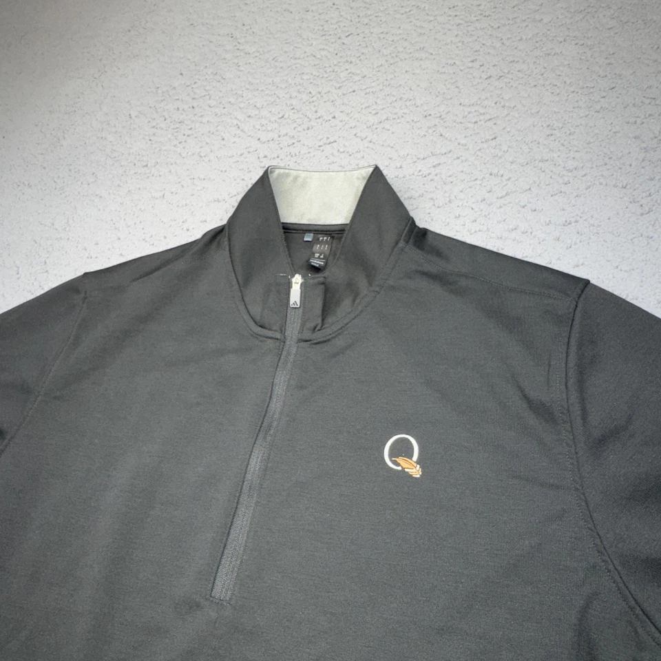 Suéter Hueco Codorniz Para Hombres Grande Negro Adidas Golf Logo Tour Rendimiento Pullover Foto 2 de 4