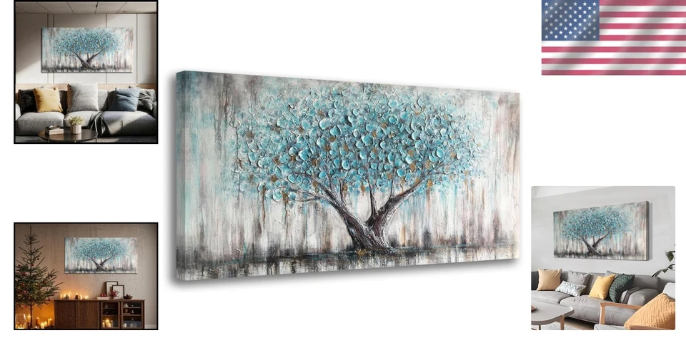 Tree of Life Wall Art - Vibrant Colors, Textured Design - Image 2 of 4