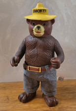 1970's SMOKEY THE BEAR - 8" plastic R. Dakin figure, missing his shovel - Nice 