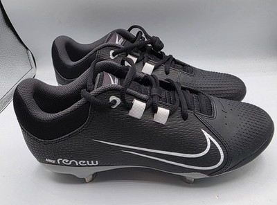 Nike Renew Hyperdiamond 4 Pro Metal Softball Cleats Women's Sz9.5 CZ5920-010 Blk