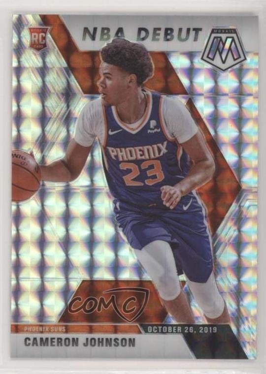 2019-20 Panini Mosaic NBA Debut Silver Mosaic Prizm Cameron Johnson #265 6h5