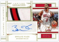 Dwyane Wade 2020 National Treasures Lasting Legacies Game-Used Patch Auto 12/25