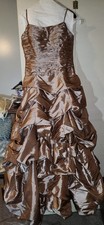 Bill Levkoff Modern Gown Satin Material European Sable Color Size 12 Coquette