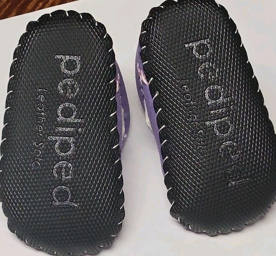 Zapatos infantiles de cuero rosa pediped forrados de piel sintética 0-6M Foto 4 de 4