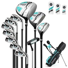 12 PCS Women's Complete Golf Club Set Right Hand 460CC #1 Driver & #3 Fairway
