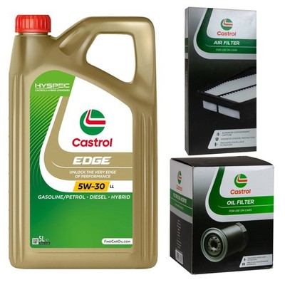 CASTROL Inspektionspaket 5 L EDGE Titanium 5W-30 LL für Seat Inca 1.9 SDi