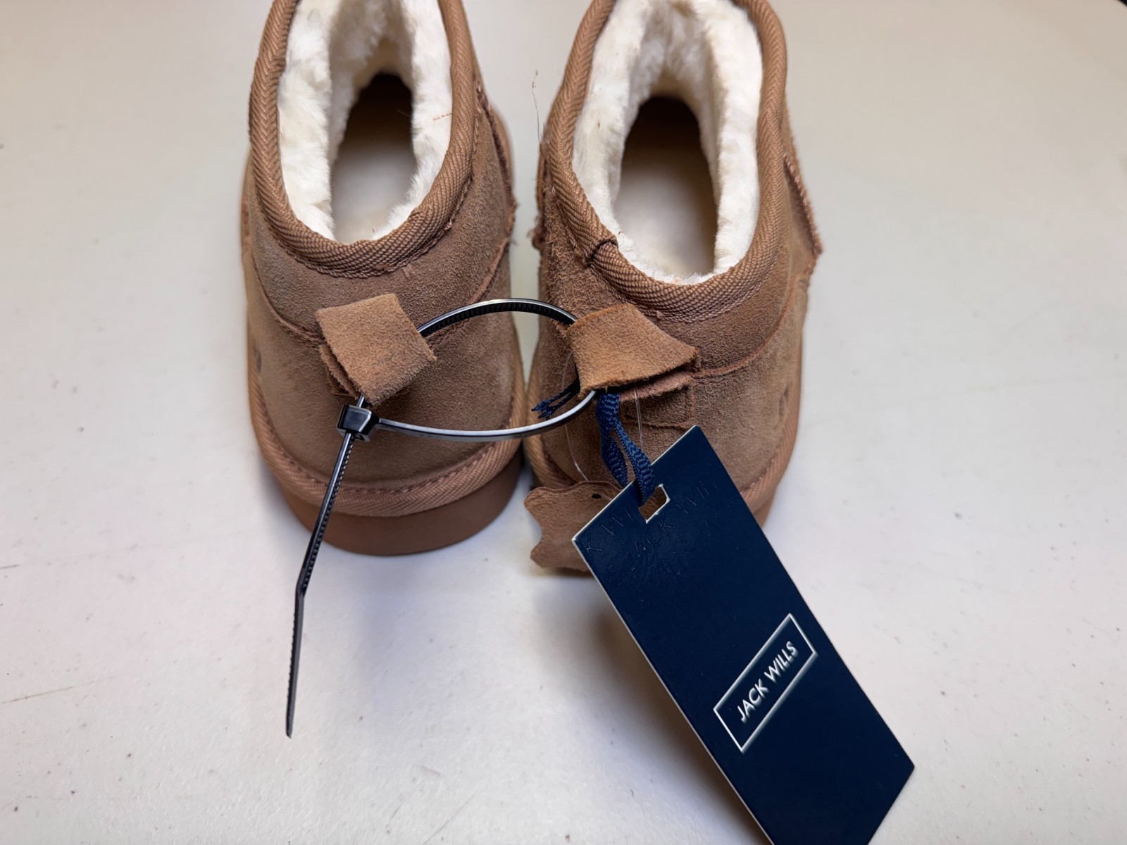 Jack Wills Low Snug Boots UK 5 EU 38 Tan Faux Fur Lined Slip On Ankle image 5