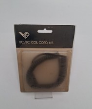 P.C. Coil Cord 6 ft. Black, White, Clear/Brown NEW IN BOX