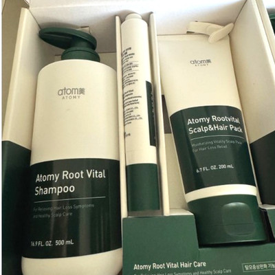 Atomy Root Vital Hair Care Set Shampoo 500ml, Hair Pack 200ml, Ampoule 15ml