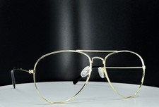 UNBRANDED Aviator Gold Unisex Classic Aviator Full Rim Eyeglasses FRAMES ONLY