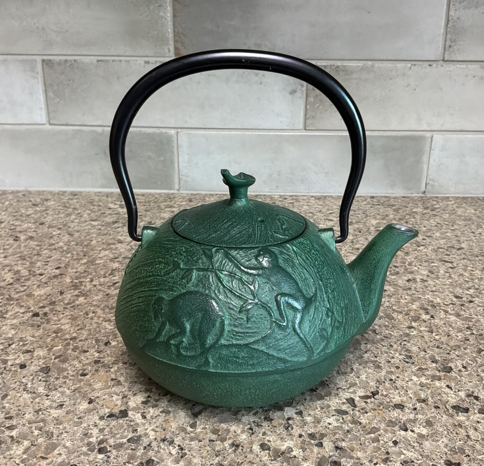 Kettle Teapot Forest Green Year Of The Monkey? & Infuser