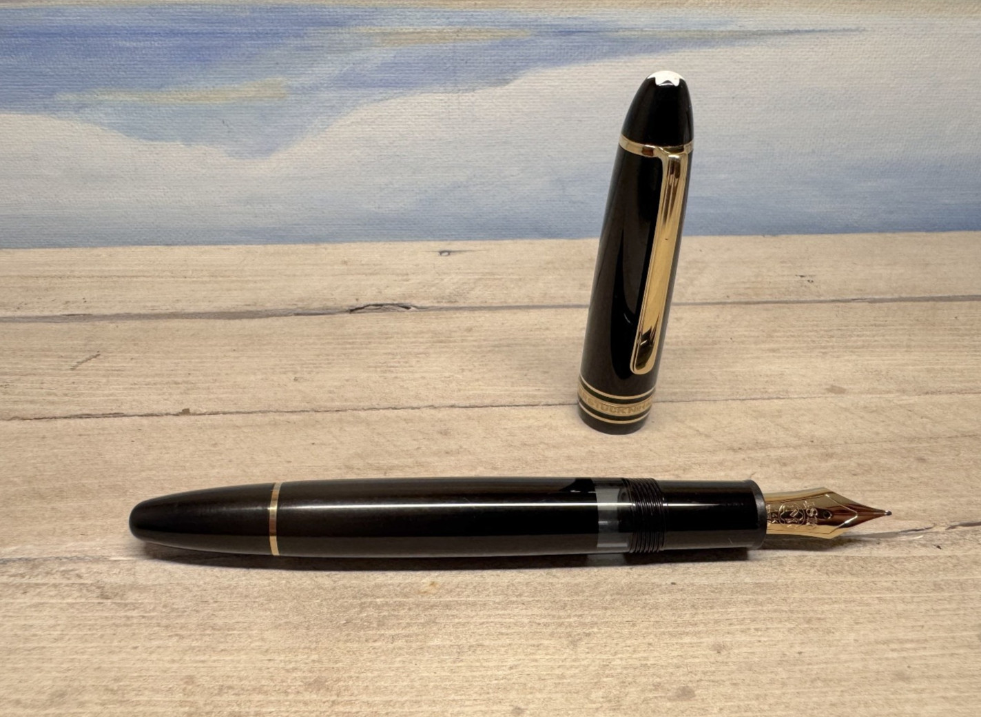 Vintage MONTBLANC Meisterstuck Black & Gold No 146 Fountain Pen